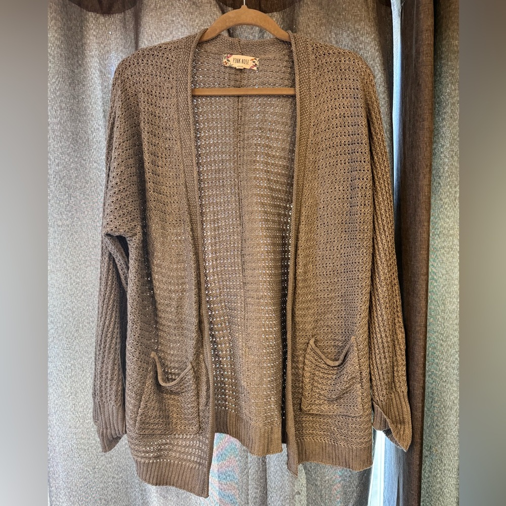 Gray knit sweater